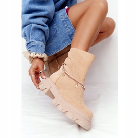 Lewski Shoes Bottes Daim Workery Chaussures Lewski 3006-0 Sable beige multicolore 4
