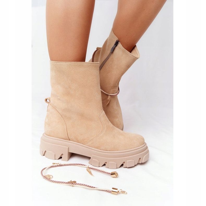 Lewski Shoes Bottes Daim Workery Chaussures Lewski 3006-0 Sable beige multicolore 1