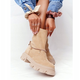 Lewski Shoes Bottes Daim Workery Chaussures Lewski 3006-0 Sable beige multicolore 3