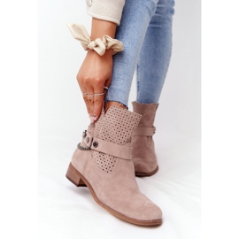 Bottes Printemps Ajourées Lewski Shoes 2905-0 Beige 2 Bottes Printemps Ajourées Lewski Shoes 2905-0 Beige 2