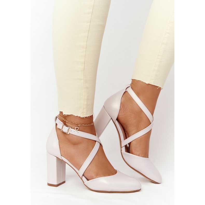 Escarpins Pearl Sur Un Pilier Sergio Leone SK863 Beige 2 Escarpins Pearl Sur Un Pilier Sergio Leone SK863 Beige 2