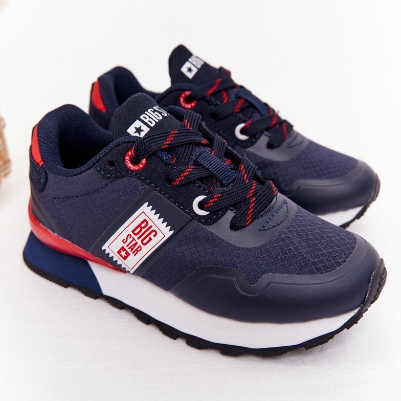 Chaussures de sport pour enfants en mousse à mémoire Big Star HH374171 bleu marine 2