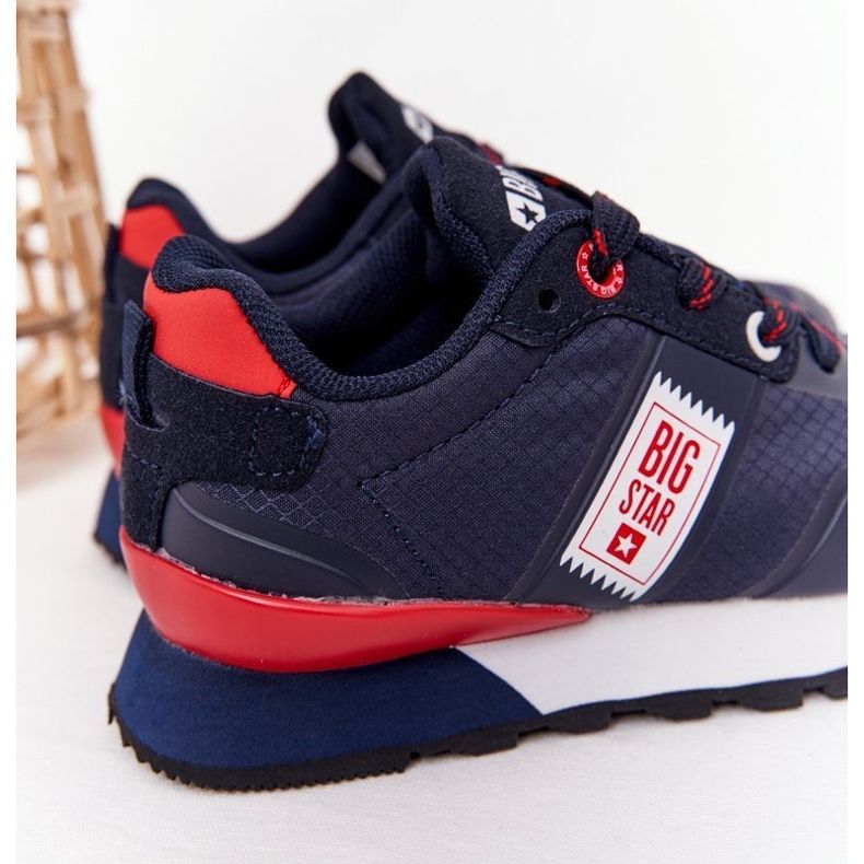 Chaussures de sport pour enfants en mousse à mémoire Big Star HH374171 bleu marine 1