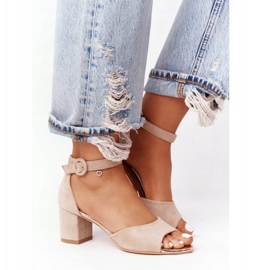 Sandales Talons Hauts Daim Vinceza 21-20100 Beige 3