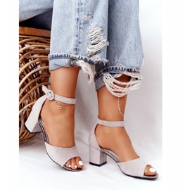 Sandales Talons Hauts Daim Vinceza 21-20100 Gris 3