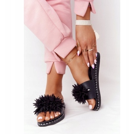 Vinceza 20-30101 Pantoufles En Caoutchouc Noir Avec Jets 2