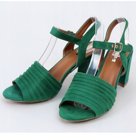 Sandales à talons vertes 1L-19267 Vert 1