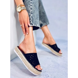 Espadrilles ajourées noires 99-62A Noir le noir 3