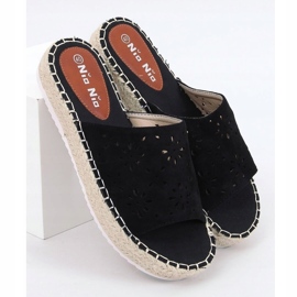 Espadrilles ajourées noires 99-62A Noir 1