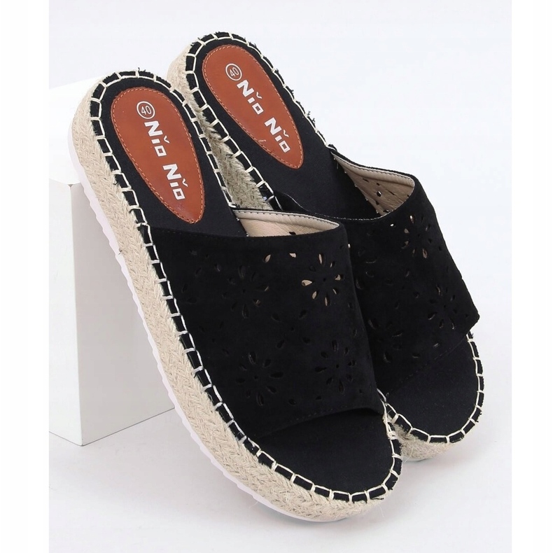 Espadrilles ajourées noires 99-62A Noir 1