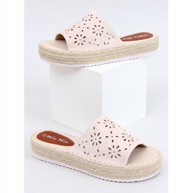 Espadrilles slippers ajourées beiges 99-62A Beige 1