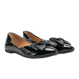 Ballerines laquées noires à nœud Mitchel le noir 2