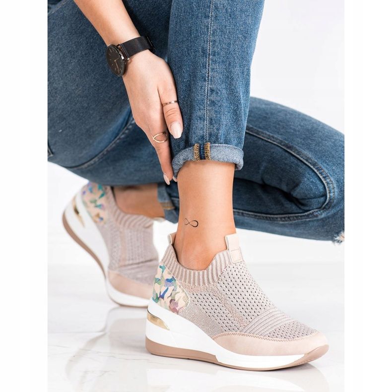 ARTIKER Baskets à enfiler à imprimé Moro rose multicolore 2