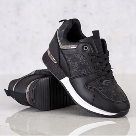 SHELOVET Baskets noires à motifs le noir 1
