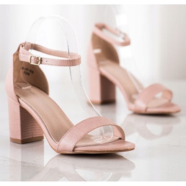 Goodin Sandales classiques à talons hauts rose 1
