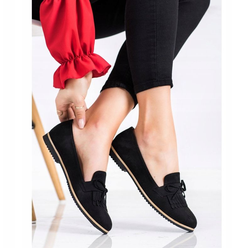 SHELOVET Seigneurs en daim avec un arc le noir 2