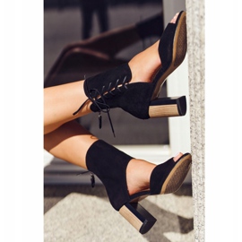 Sandales Femme Talon Haut Maciejka Daim Noir 04122-01 le noir 7