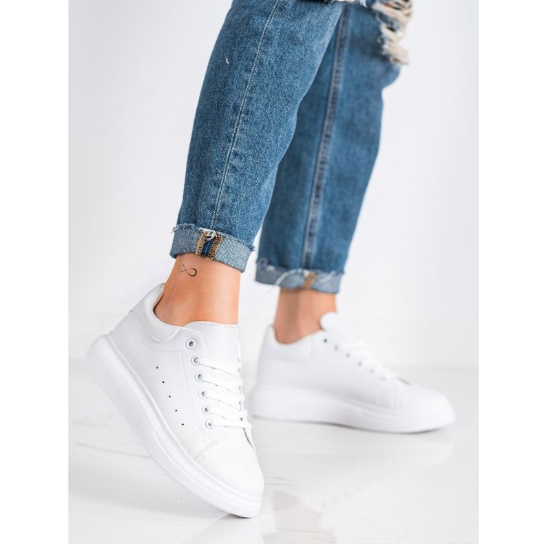 SHELOVET Baskets blanches sur la plate-forme 2