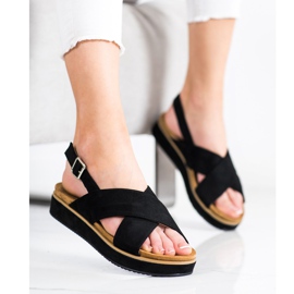 Goodin Sandales noires sur la plate-forme 2