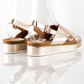 Goodin Sandales dorées sur la plate-forme d'or 1 Goodin Sandales dorées sur la plate-forme d'or 1