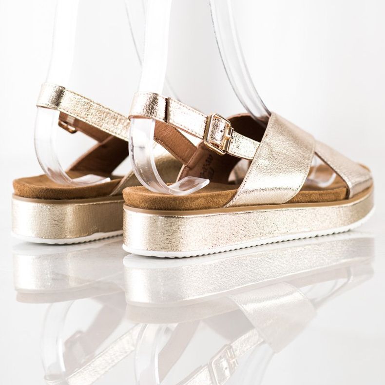 Goodin Sandales dorées sur la plate-forme d'or 1 Goodin Sandales dorées sur la plate-forme d'or 1