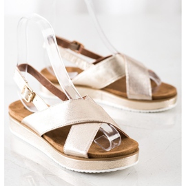 Goodin Sandales dorées sur la plate-forme d'or 2 Goodin Sandales dorées sur la plate-forme d'or 2