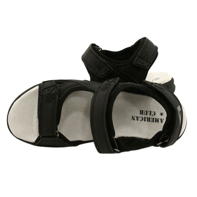 American Club Sandales de sport Insert en cuir HL09 / 21 Noir le noir 3