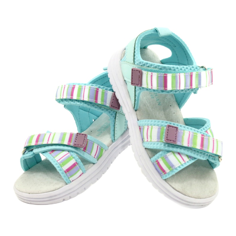 Insert en cuir de sandales pour enfants pour Velcro American Club RL44 / 21 coloré multicolore 3