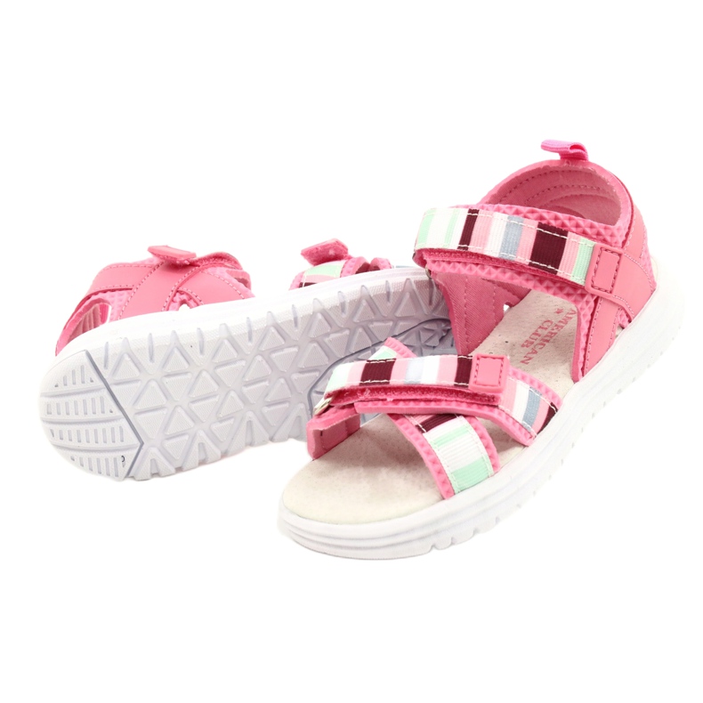 American Club Sandales en cuir des filles insérer le club arman rose rl44 / 21 2