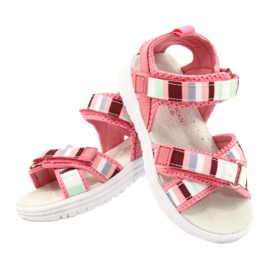 American Club Sandales en cuir des filles insérer le club arman rose rl44 / 21 4