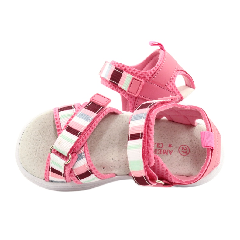 American Club Sandales en cuir des filles insérer le club arman rose rl44 / 21 3