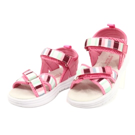 American Club Sandales en cuir des filles insérer le club arman rose rl44 / 21 1
