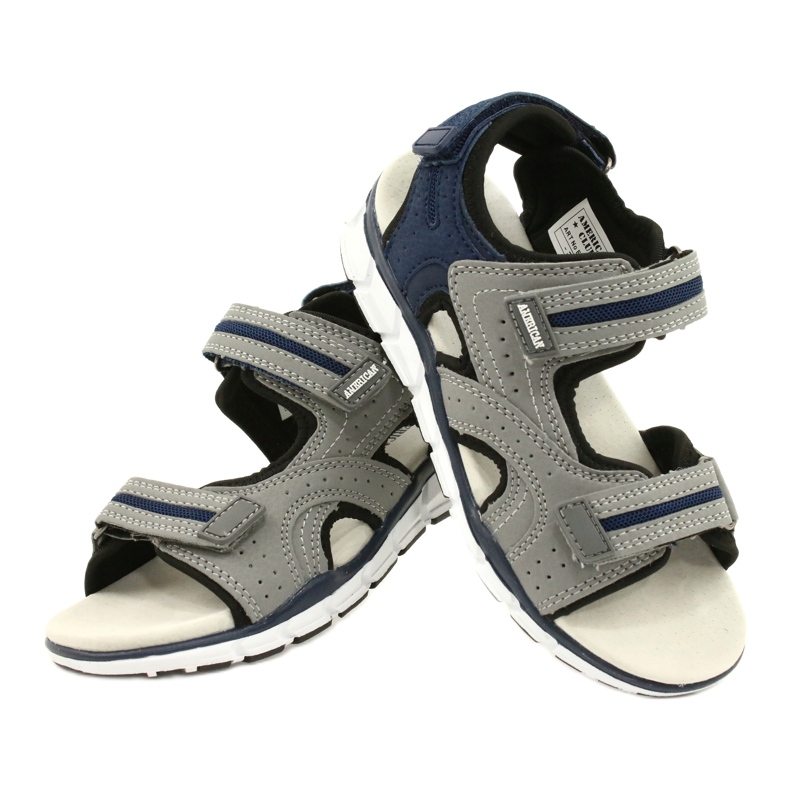 American Club Sports Sports Boys Cuir Insert ES33 / 21 Gray gris 4