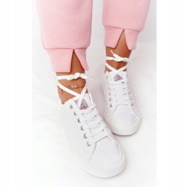 Baskets en cuir écologique pour femmes Cross Jeans HH2R4001C Blanc blanche 1