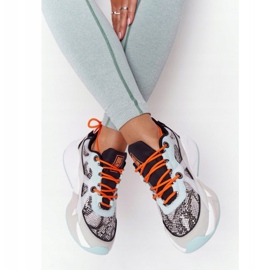 Chaussures de Sport Femme Mousse Mémoire Big Star HH274324 Gris-Vert orange 2