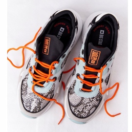 Chaussures de Sport Femme Mousse Mémoire Big Star HH274324 Gris-Vert orange 1