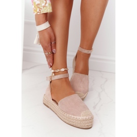 MSMG Espadrilles Sur La Paille Plateforme Beige Bali 2