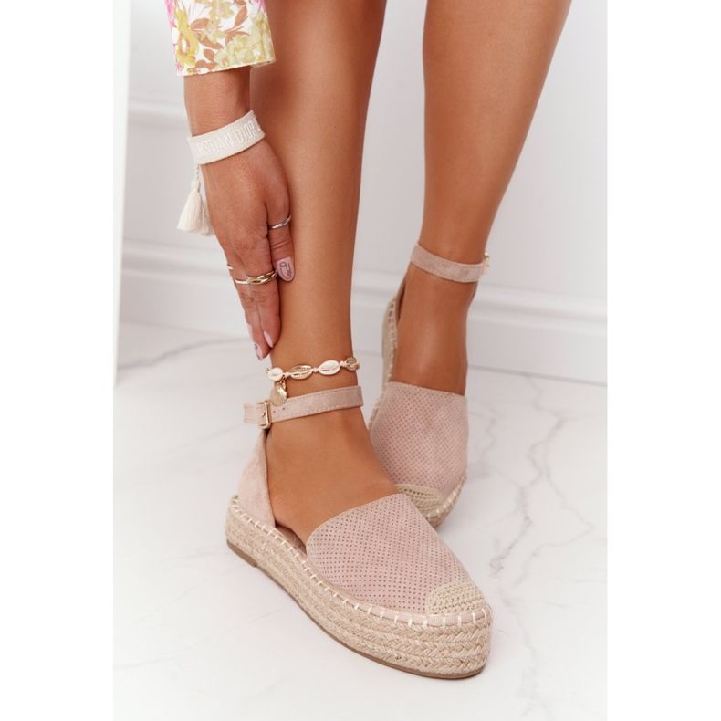 MSMG Espadrilles Sur La Paille Plateforme Beige Bali 2