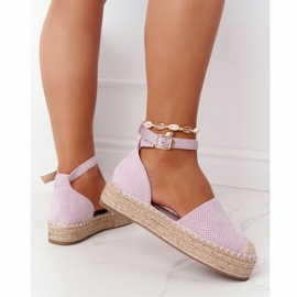 MSMG Espadrilles Sur La Plateforme De Paille Violet Bali 1 MSMG Espadrilles Sur La Plateforme De Paille Violet Bali 1