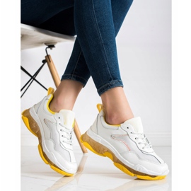 Goodin Baskets en cuir blanche 2