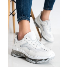 Goodin Baskets en cuir blanche 2