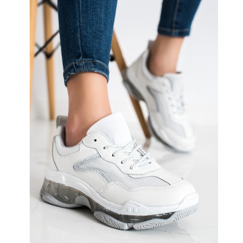 Goodin Baskets en cuir blanc 2