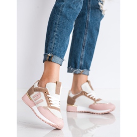 SHELOVET Chaussures de sport avec filet rose 1