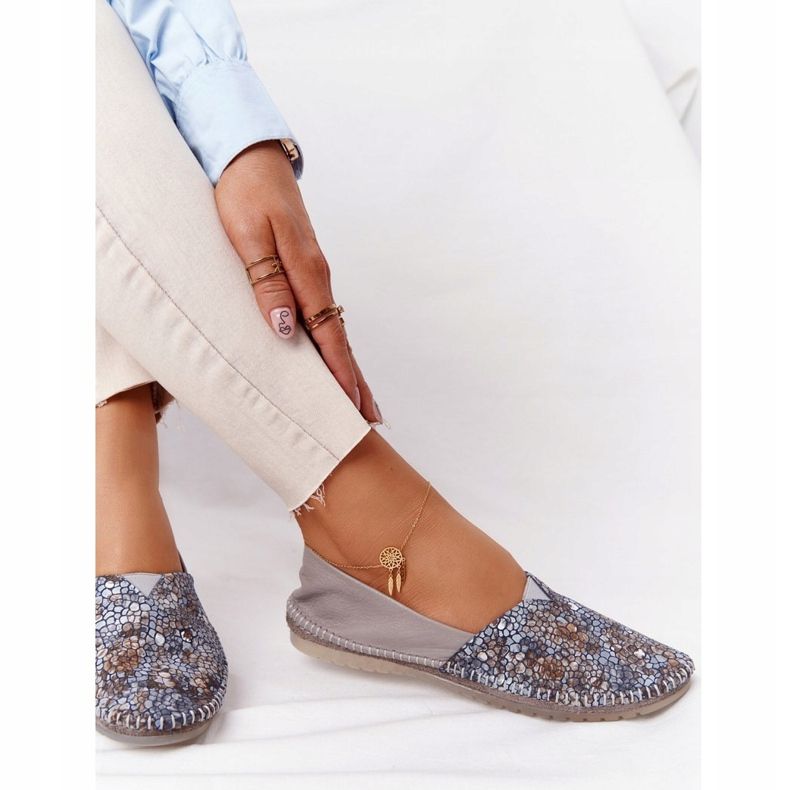 Ballerines en cuir pour femmes Maciejka 01930-86 Ashen multicolore 1
