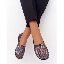 Ballerines en cuir pour femmes Maciejka 01930-87 noires multicolore 2