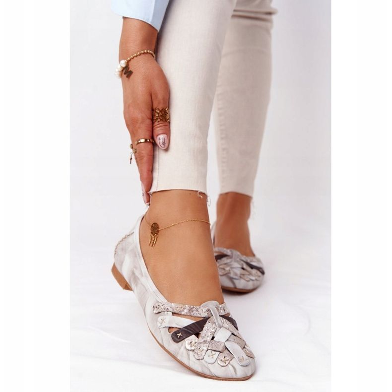 Ballerines Cuir Femme Maciejka 01358-44 Beige Sale 2