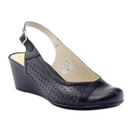 Sandales pour femmes bout couvert Gregors 591 cz le noir 1