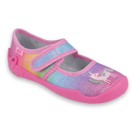 Chaussures enfant Befado 123X048 bleu rose gris jaune 1