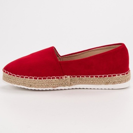 Small Swan Espadrilles En Daim Rouge 4