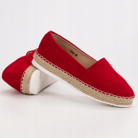 Small Swan Espadrilles En Daim Rouge 5